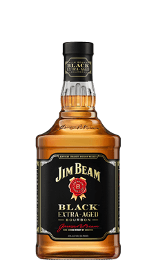 Packshot of Jim Beam Black Bourbon.
