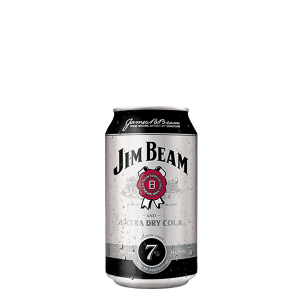 Packshot of Jim Beam® Extra Dry and Cola