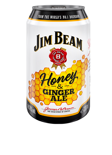 Jim Beam® Honey & Ginger Ale Packshot.