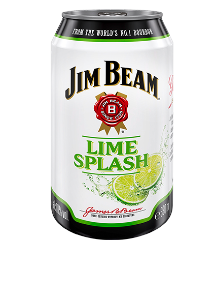 Jim Beam® & Lime Splash Packshot.