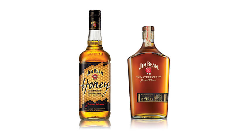 Packshot Jim Beam® Honey and Signature Craft 12-Year