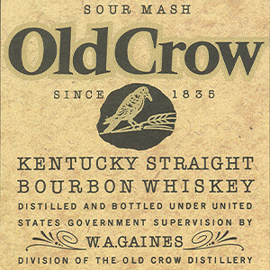 Kentucky straight bourbon whiskey label.