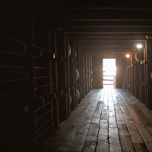 A look into a Jim Beam® warehouse. 